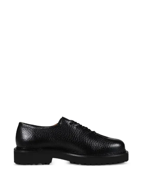 Jacques Solovière Paris Edouard Lug Bold grained leather derby shoes