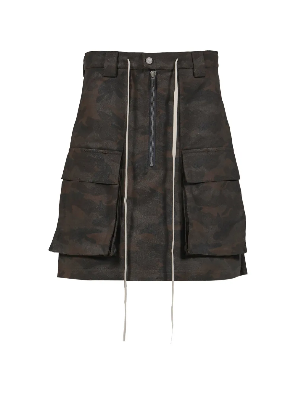 ARNODEFRANCE Night camouflage-print skirt - Verde