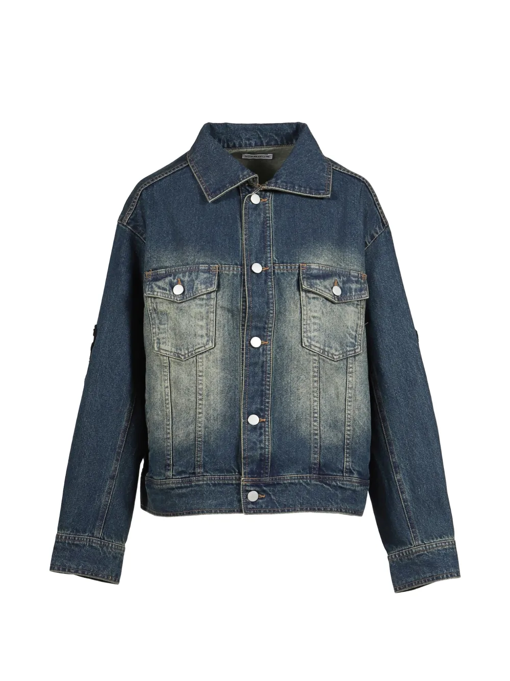 VIVAMUS lace-embellished denim jacket - Blau