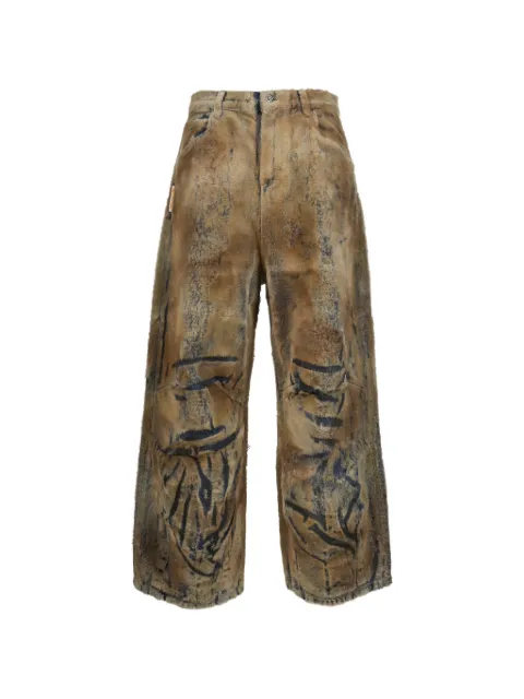 Napapijri x PDF Leggenda flocked-fur trousers