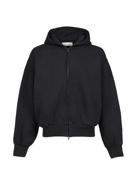 ESSENTIALS logo-embroidered zip-up hoodie