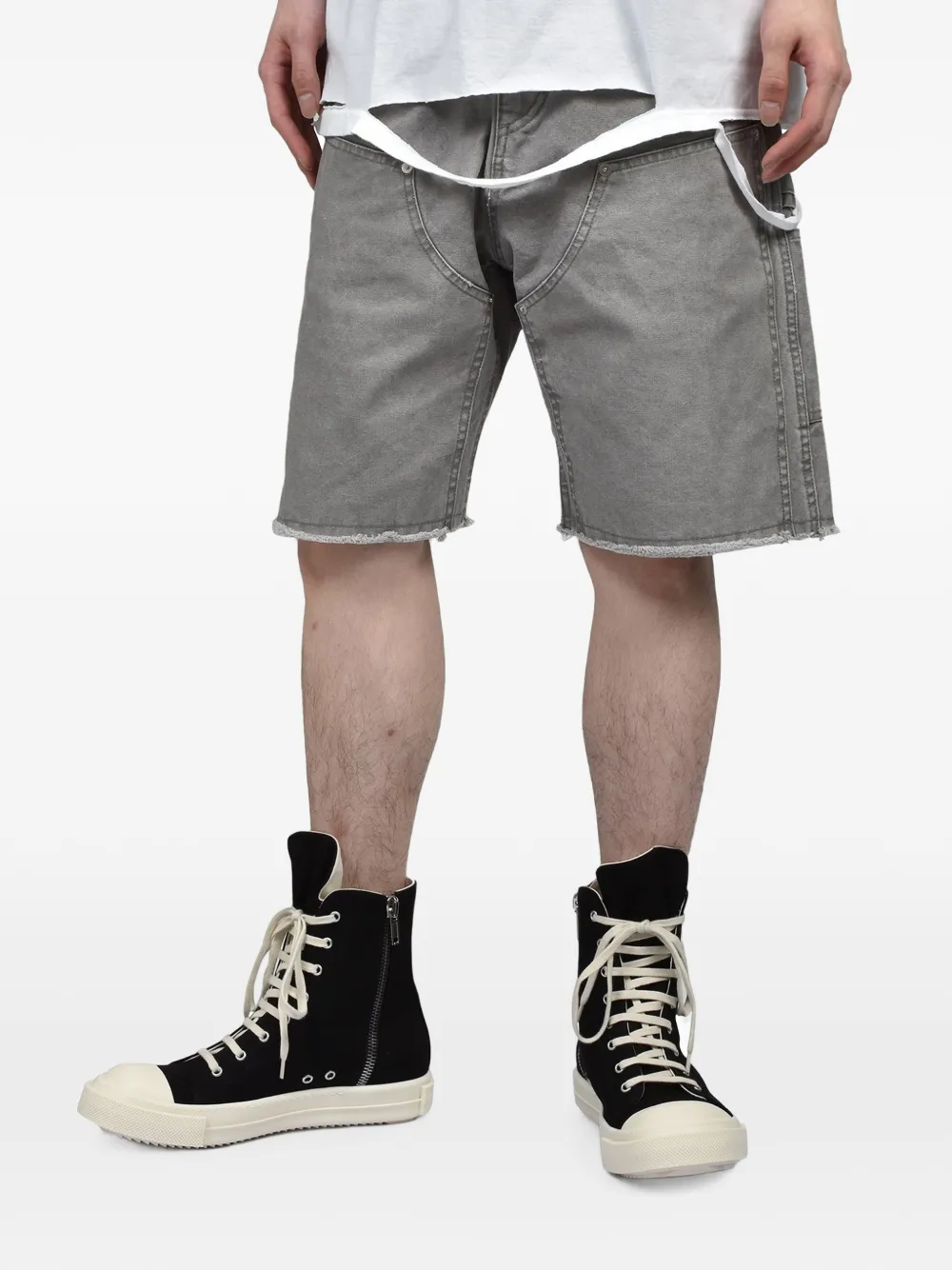 WIZZARD Geplooide cargo shorts Grijs