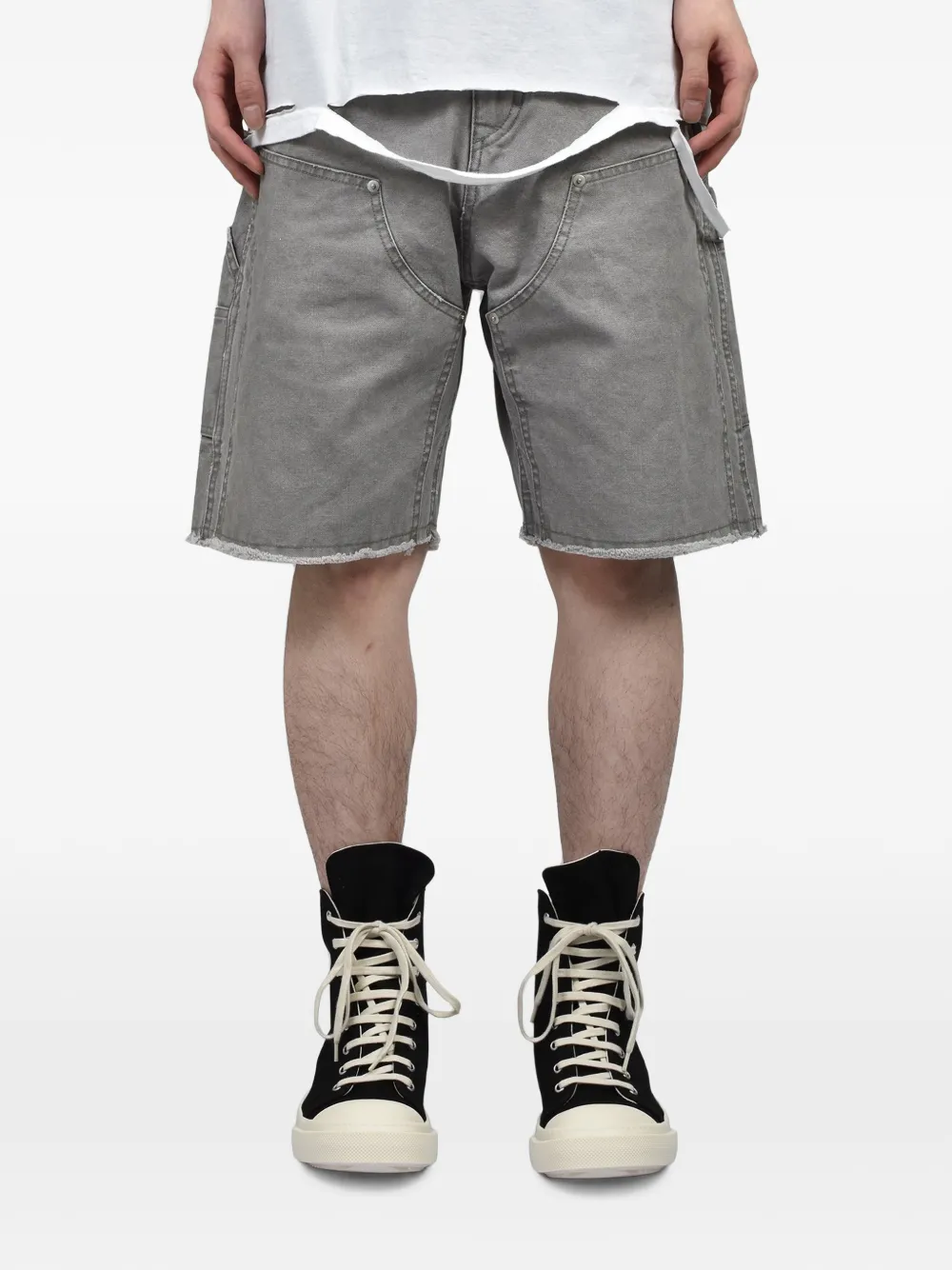 WIZZARD Geplooide cargo shorts Grijs