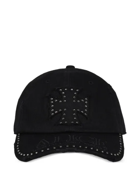 ALICE HOLLYWOOD stud-embellished distressed cap