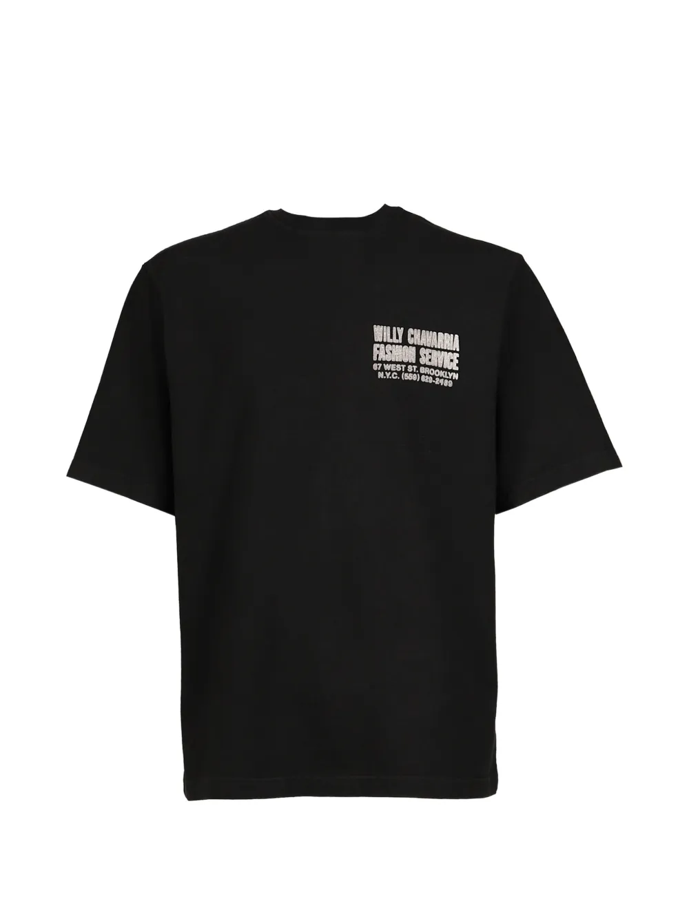 Willy Chavarria Fashion Services logo-print cotton T-shirt - Nero
