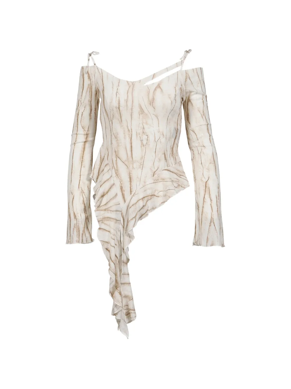 VIVAMUS ruffled cut-out top - Weiß