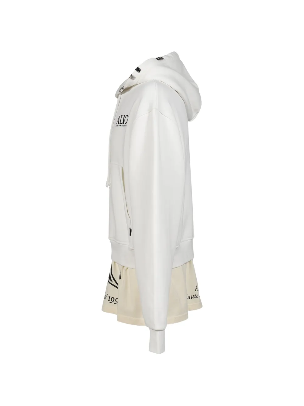 N.HOOLYWOOD Co-Tour layered logo-print hoodie - Weiß