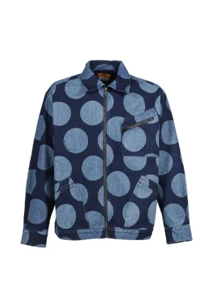 Stüssy logo-detail Quilted Jacket | Blue | FARFETCH