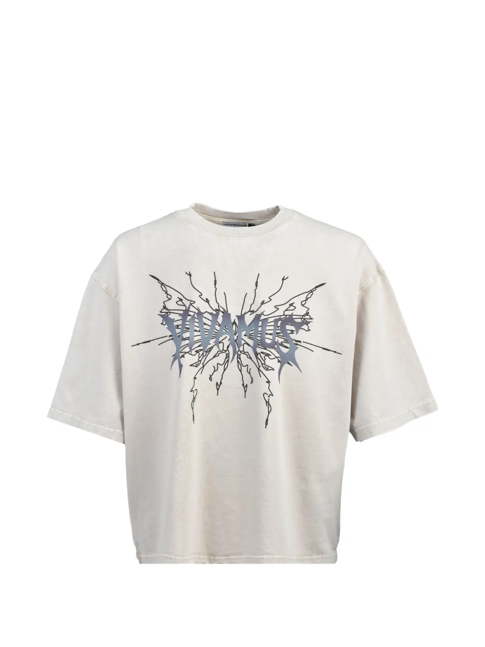 VIVAMUS graphic-print cropped T-shirt
