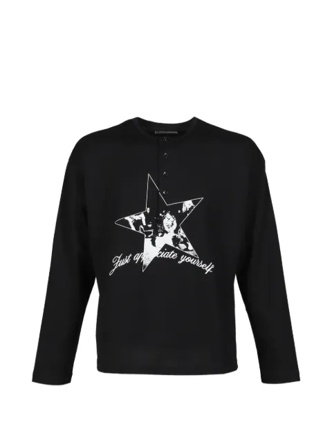CEDARWOOD graphic-print Henley T-shirt
