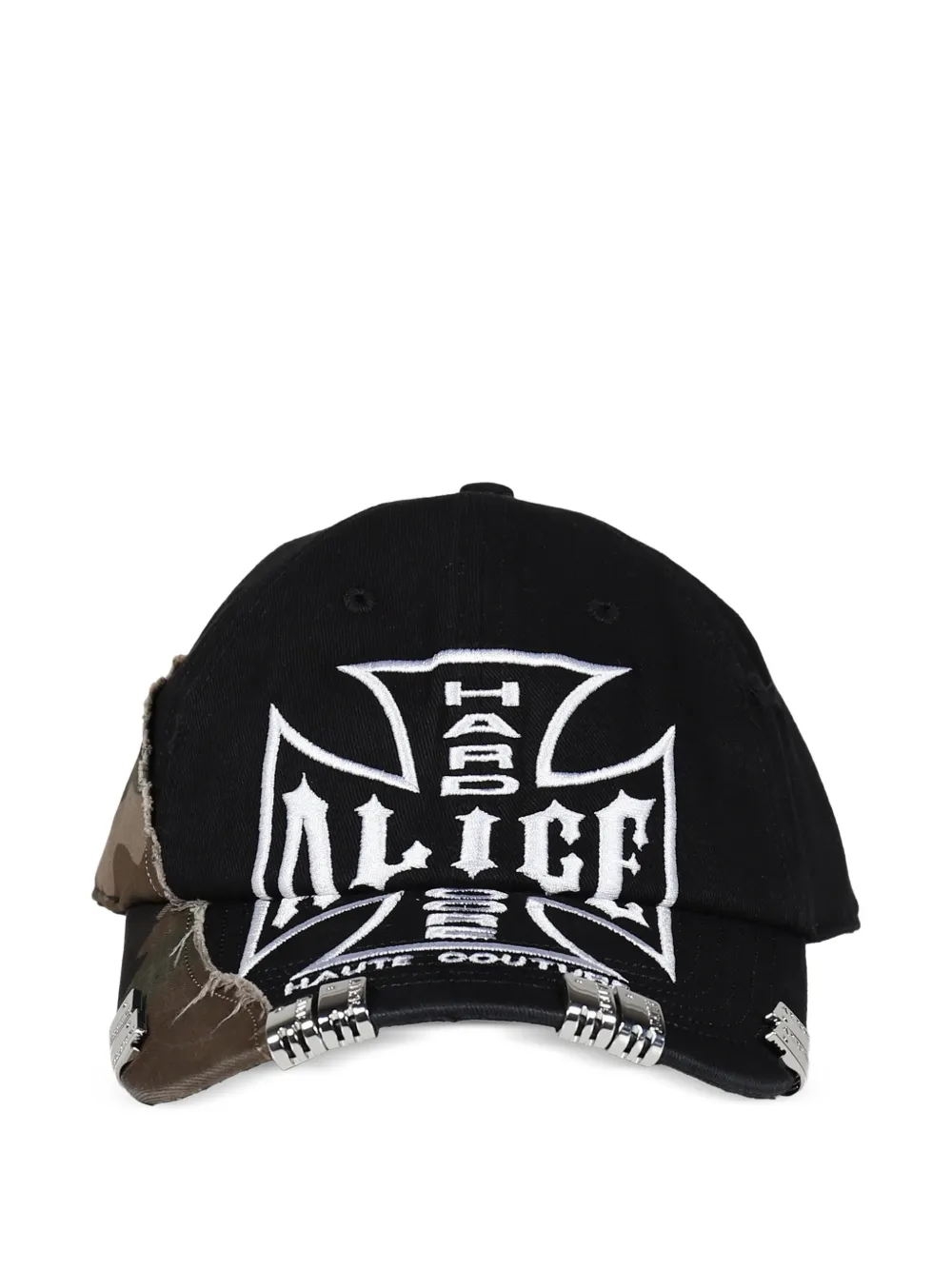 N.HOOLYWOOD camo-print distressed cap