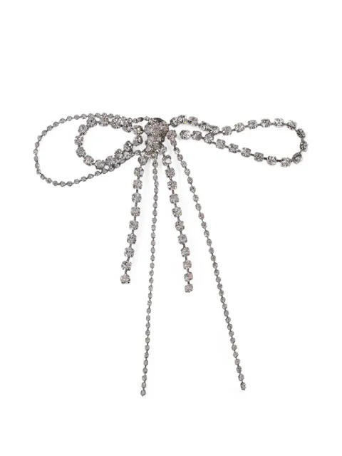 YELLOWSWALLOW crystal-embellished layered-bow brooch