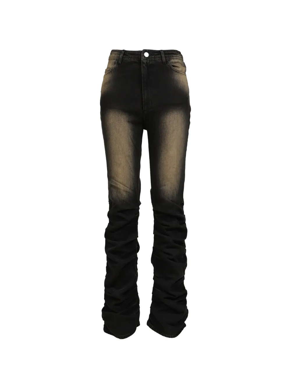 VIVAMUS Jeans svasati con effetto schiarito - Nero