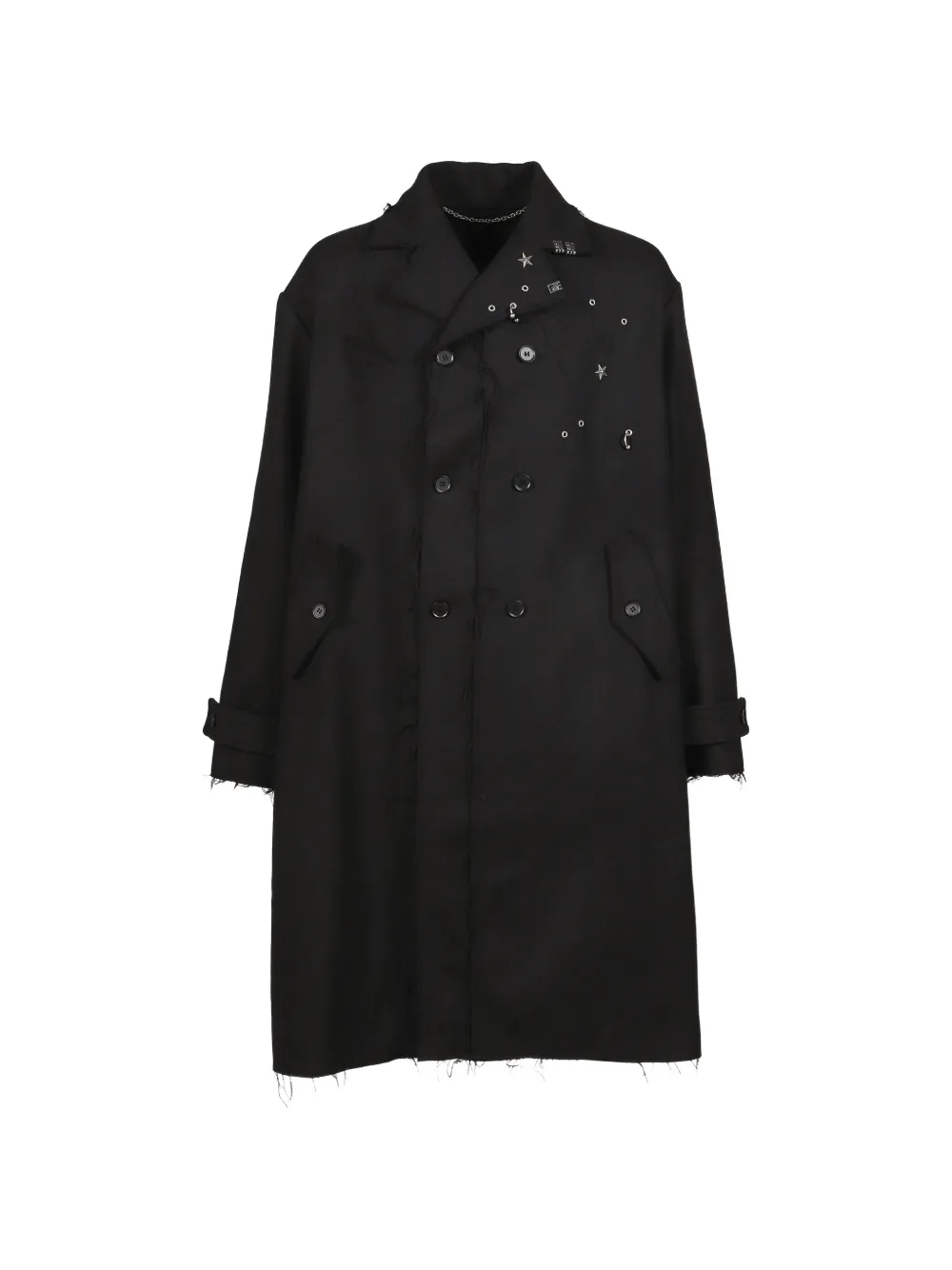 Troubled Waters Lieutenant's frayed coat - Schwarz
