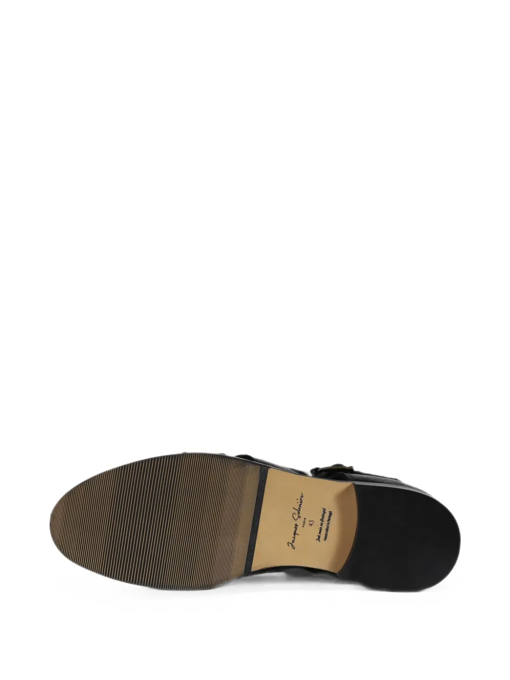 Jacques Solovière Paris Franck leather sandals Zwart