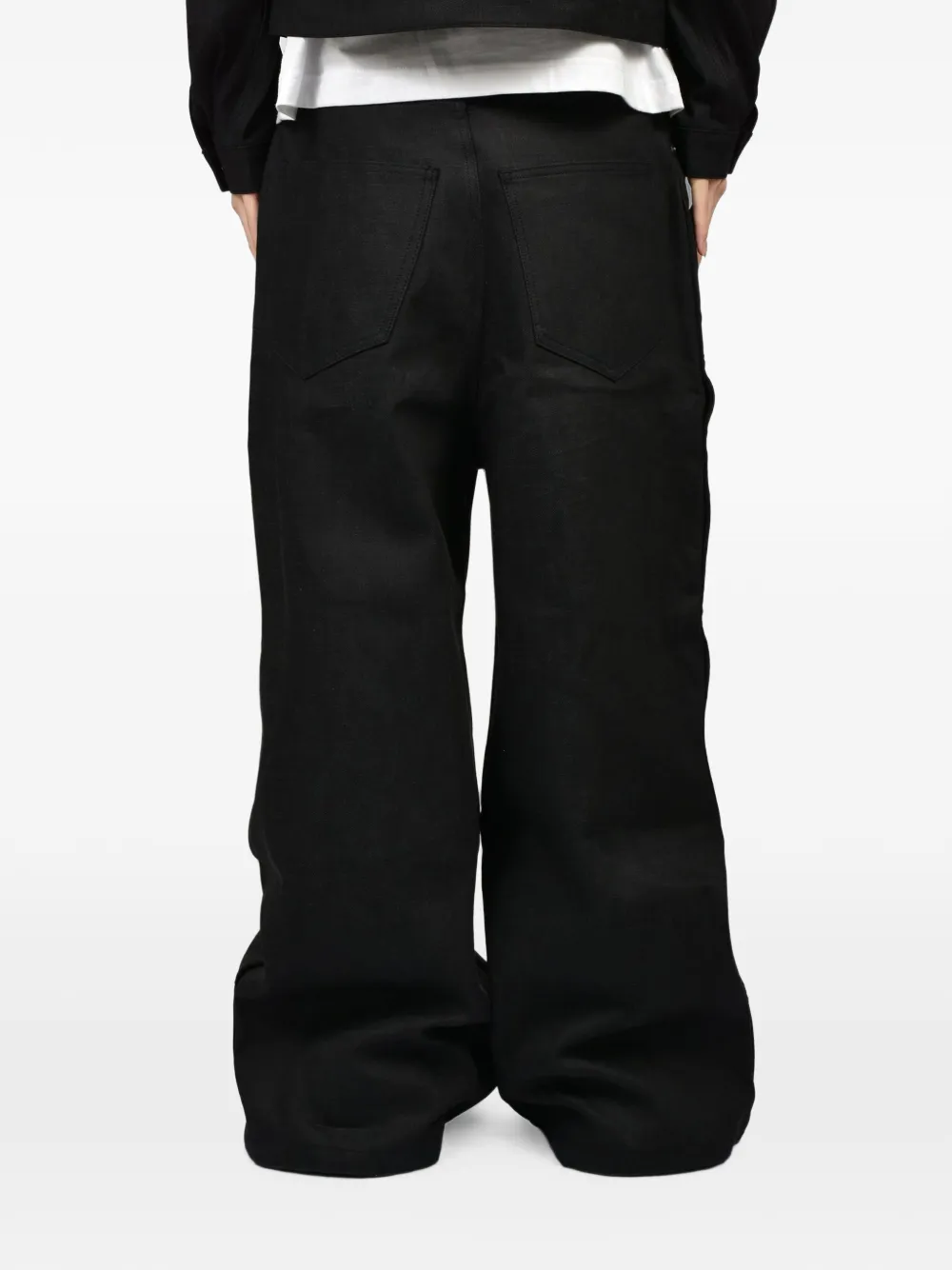 Rivet & Hide Baggy jeans met drukknoop Zwart