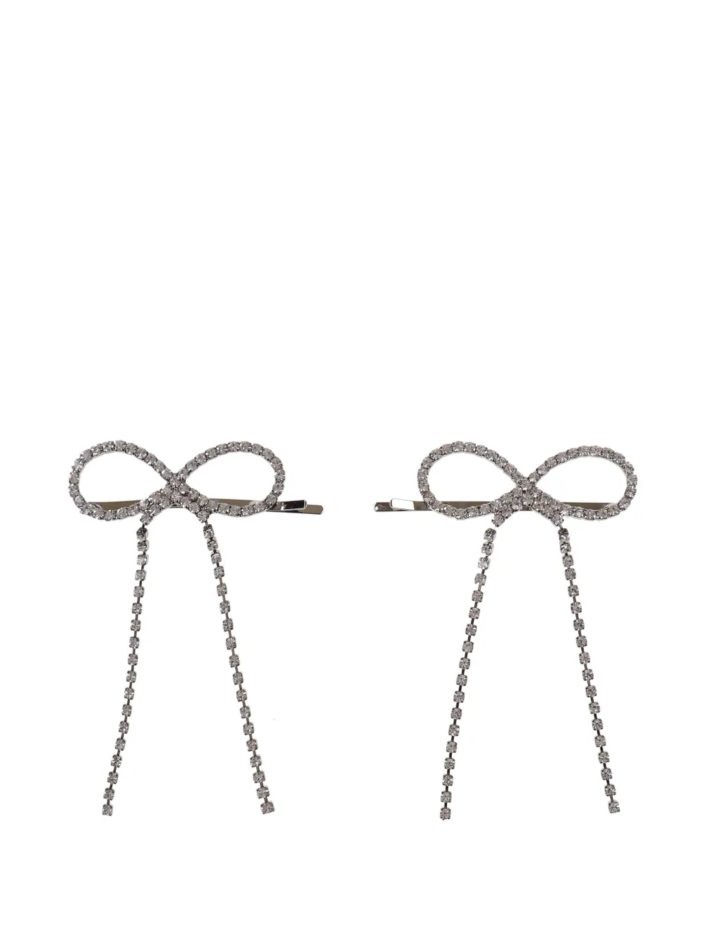 YELLOWSWALLOW crystal-embellished ribbon hair clips (set of two)