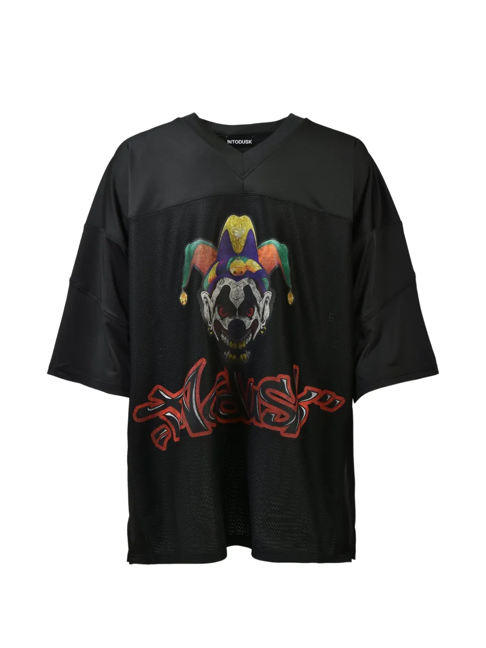 Intodusk graphic-print V-neck T-shirt - Nero