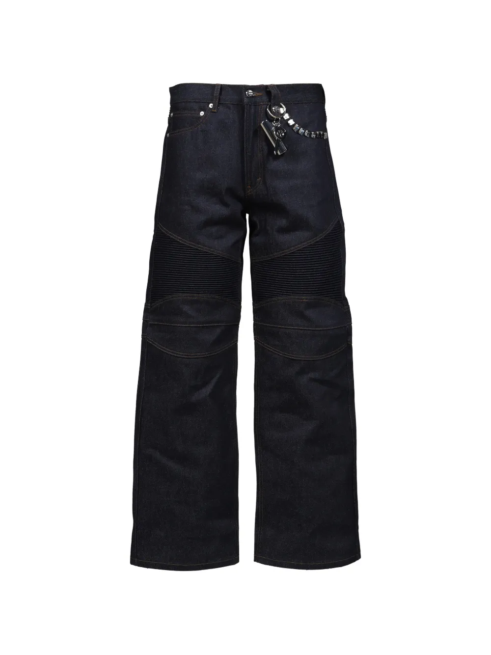 N.HOOLYWOOD wide-leg biker jeans - Blu