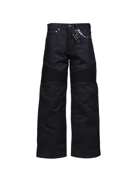 N.HOOLYWOOD wide-leg biker jeans
