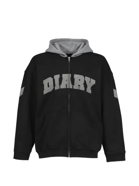 DIARY 1999 Diary logo-print zip-up hoodie