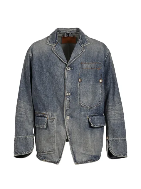 DAIRIKU stitched draping denim jacket