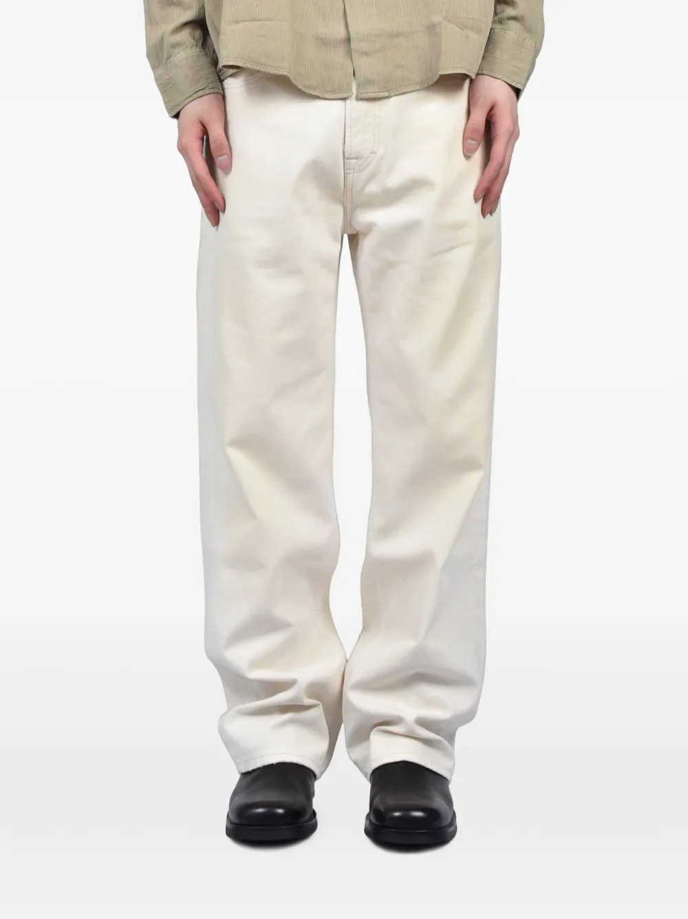 OUR LEGACY Third Cut jeans met wassing Beige