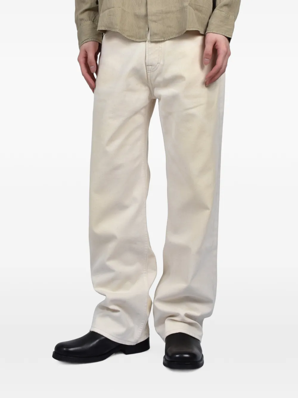 OUR LEGACY Third Cut jeans met wassing Beige