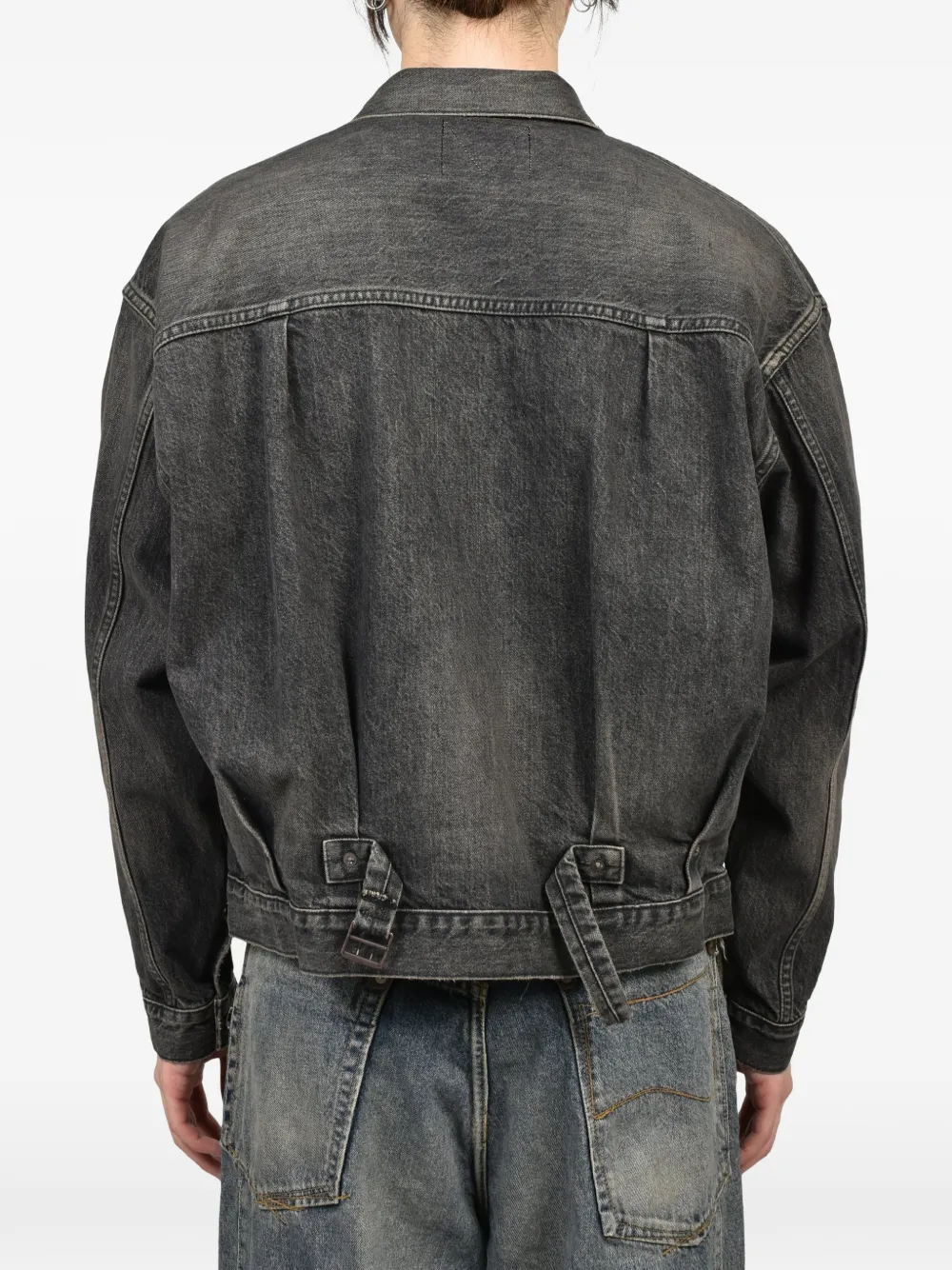 DAIRIKU Denim jack met vervaagd effect Zwart