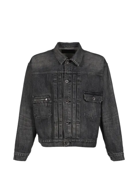 DAIRIKU faded box-silhouette denim jacket