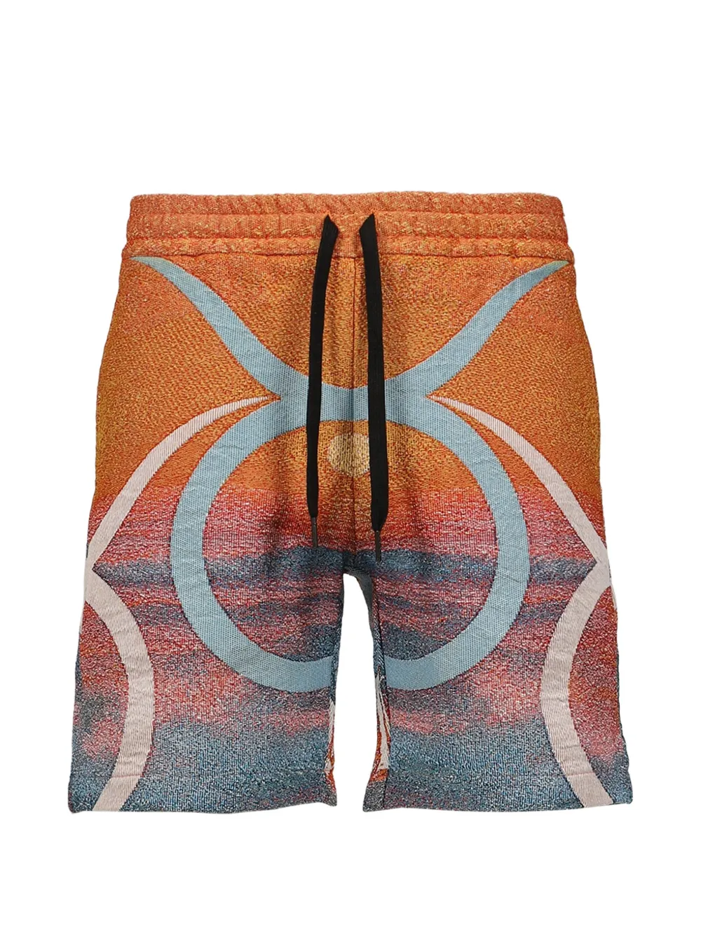 GARCIAS Latin Culture jacquard-knit drawstring shorts - Arancione