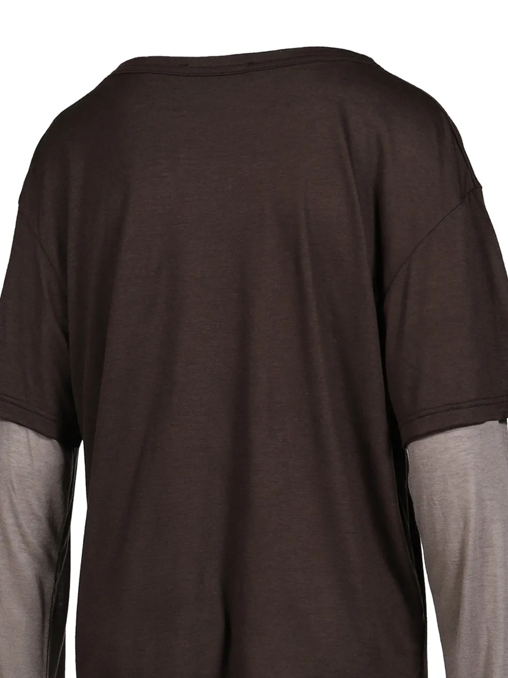Post Archive Faction Mason gelaagd T-shirt Bruin