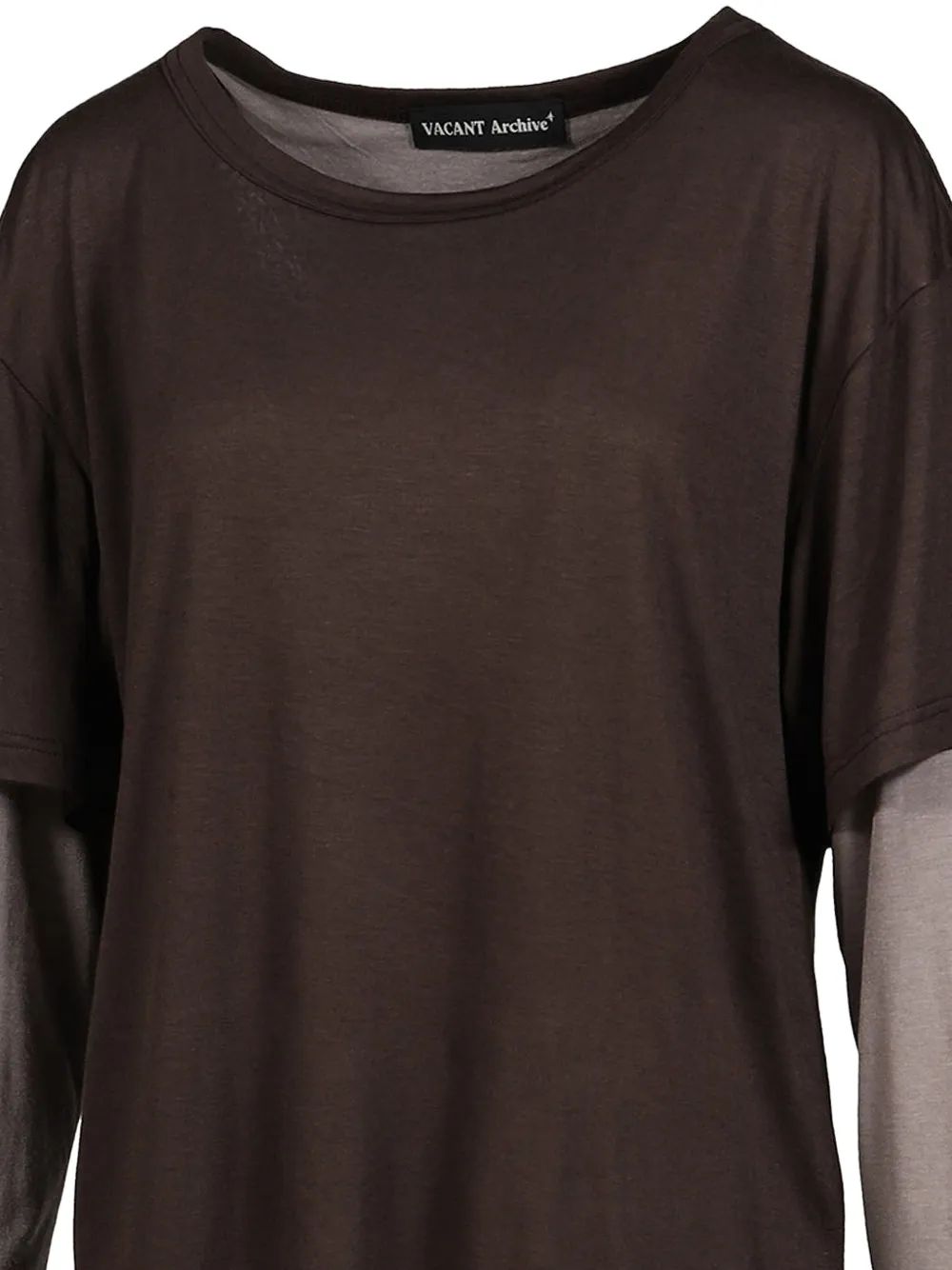 Post Archive Faction Mason gelaagd T-shirt Bruin