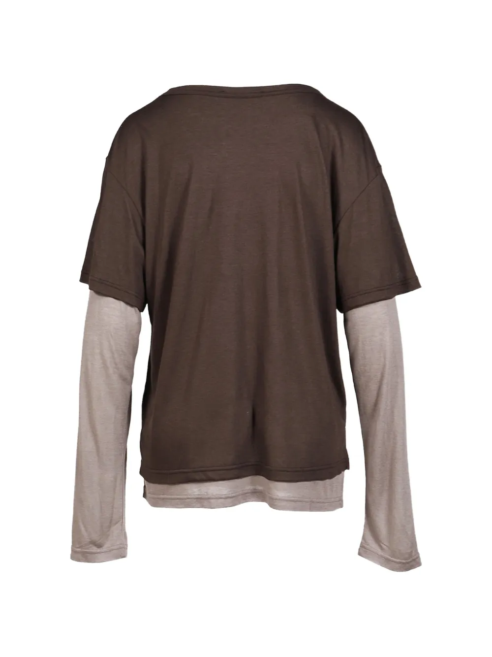 Post Archive Faction Mason gelaagd T-shirt Bruin