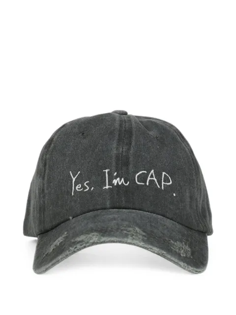 CAPTURE GALLERY distressed embroidered cap