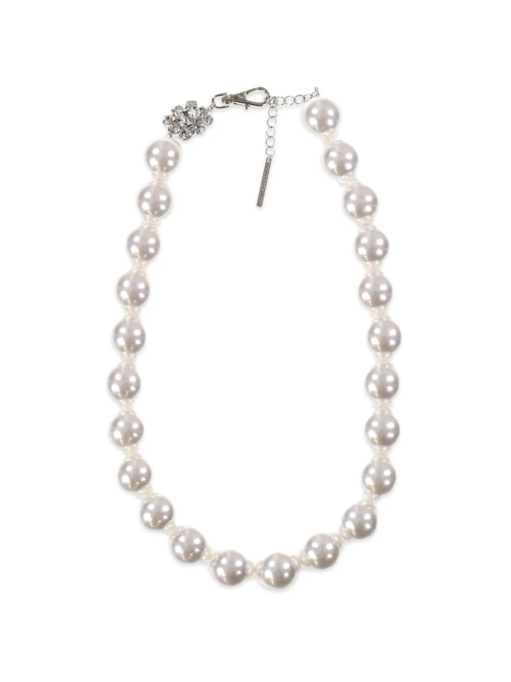 YELLOWSWALLOW crystal-embellished pearl necklace - Bianco
