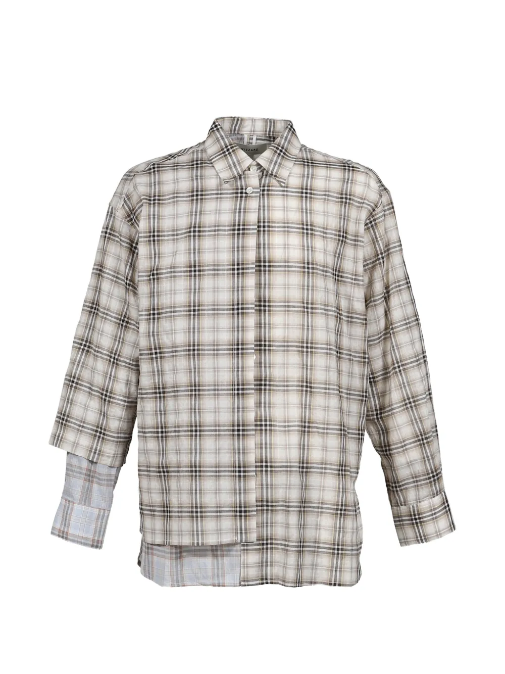 WIZZARD asymmetric layers long-sleeve shirt - Toni neutri