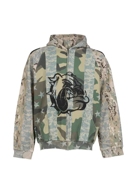DIARY 1999 distressed graphic-print hoodie