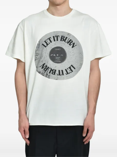 CEDARWOOD Burn graphic-print raw-cut T-shirt