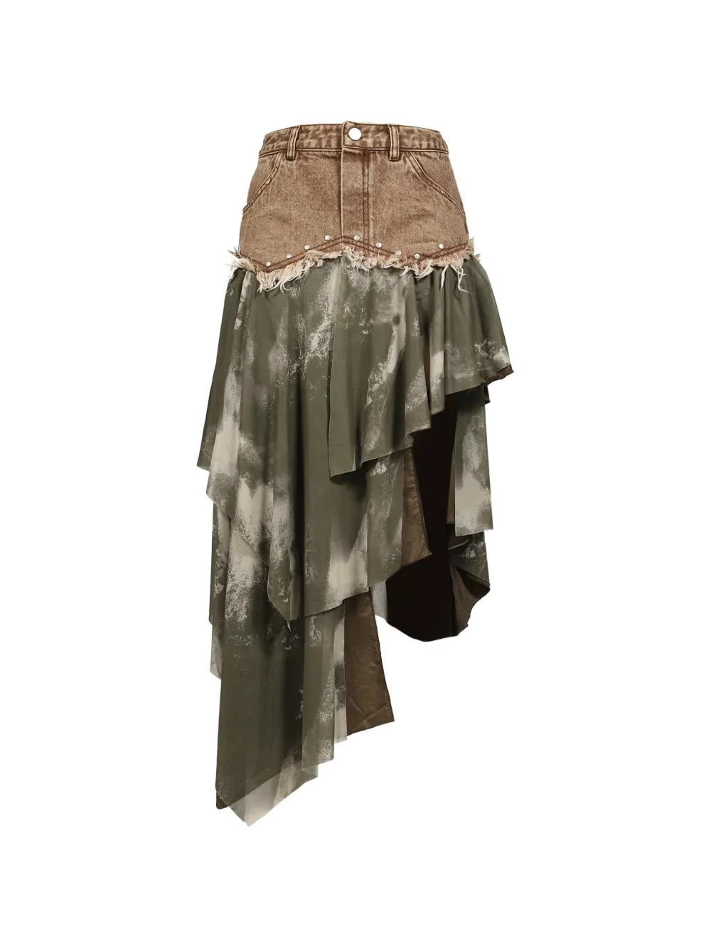 VIVAMUS tiered denim skirt - Grün