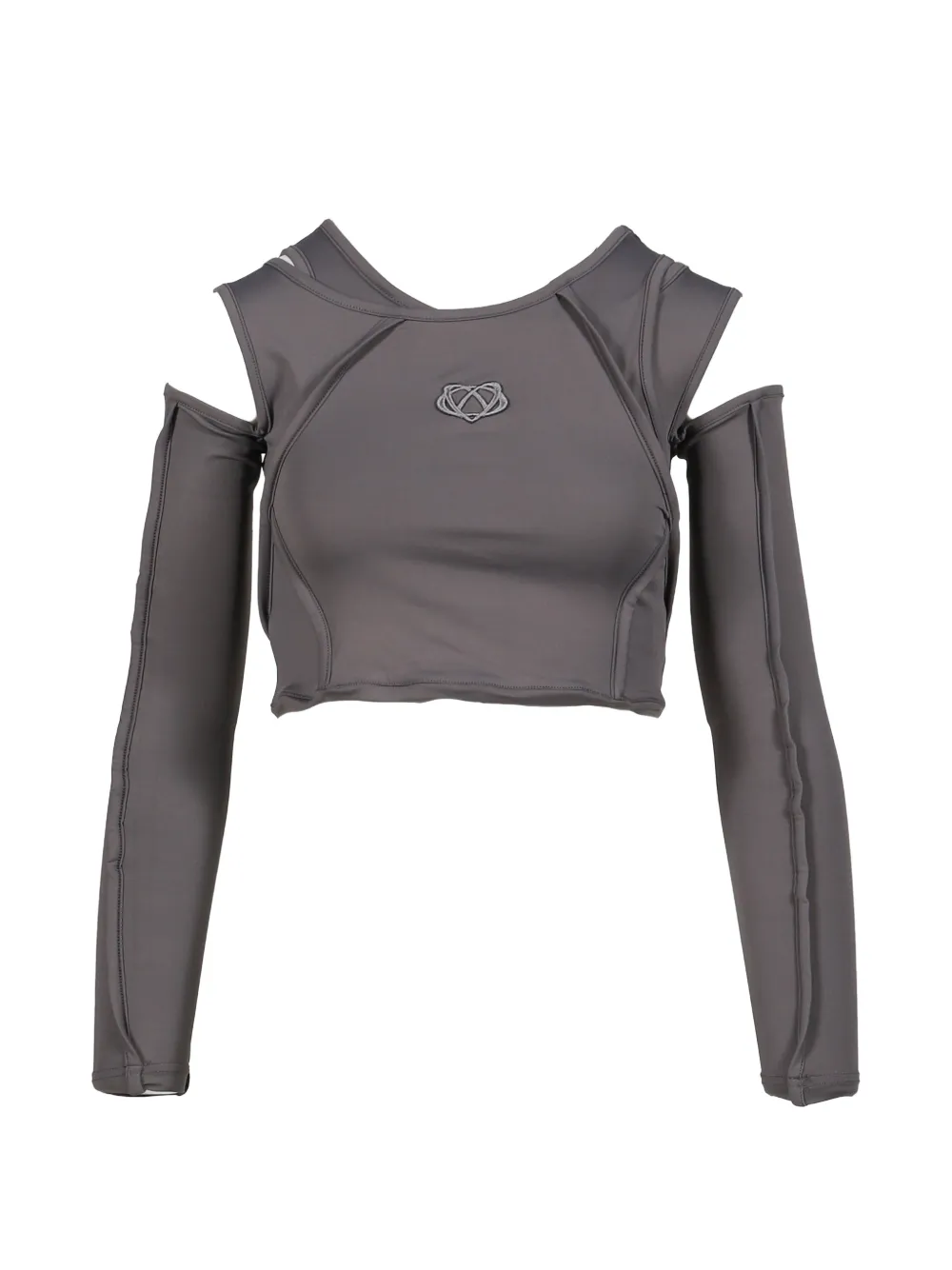 VIVAMUS layered cold-shoulder top · One Size