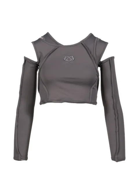 VIVAMUS layered cold-shoulder top