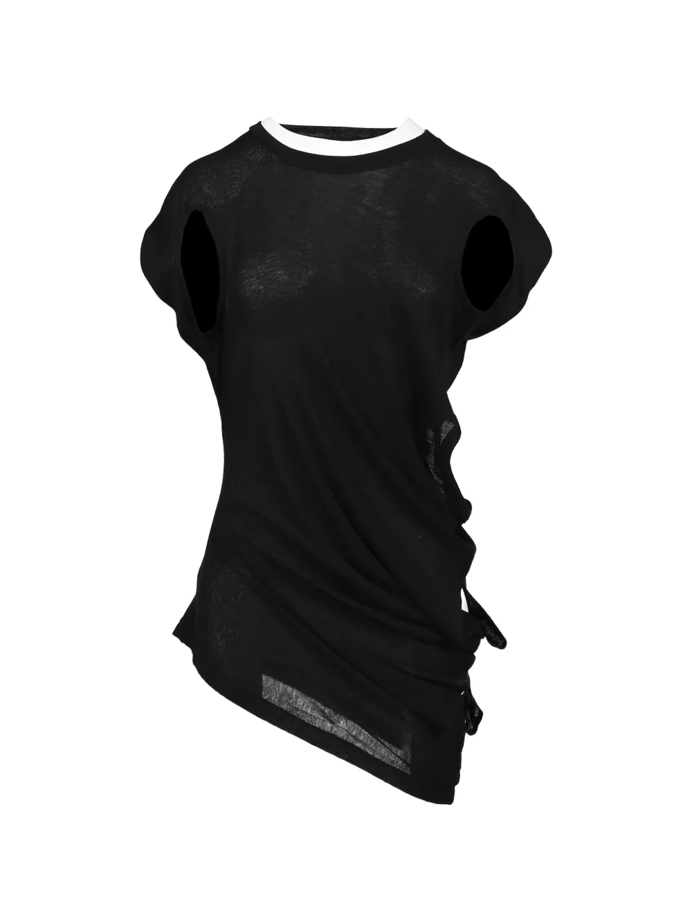 mukcyen asymmetric cutout T-shirt - Nero
