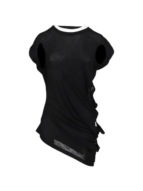 mukcyen asymmetric cutout T-shirt