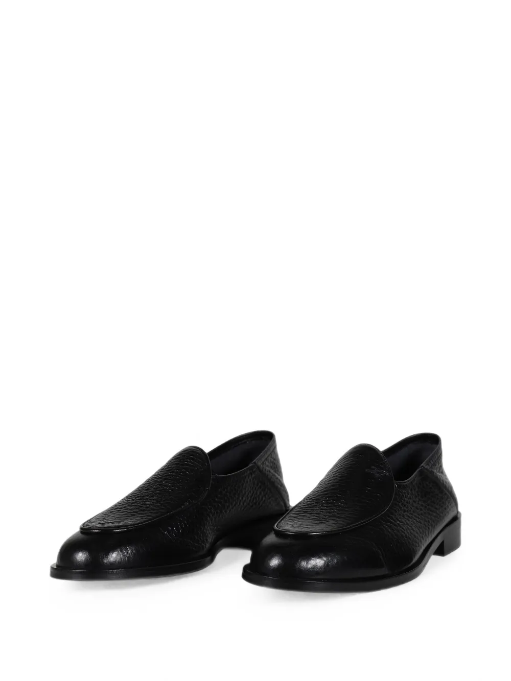 Jacques Solovière Paris Chris collapsible-heel leather loafers Zwart