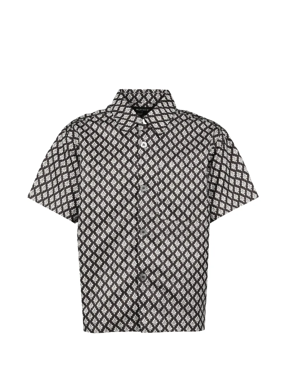MLVINCE monogram-print short-sleeve shirt - Schwarz