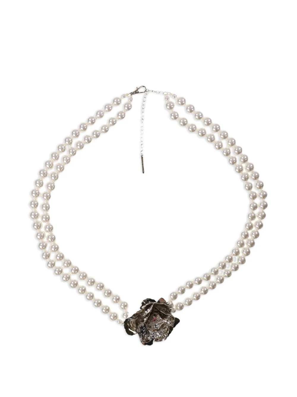 YELLOWSWALLOW rose-detail faux-pearl belt - Toni neutri