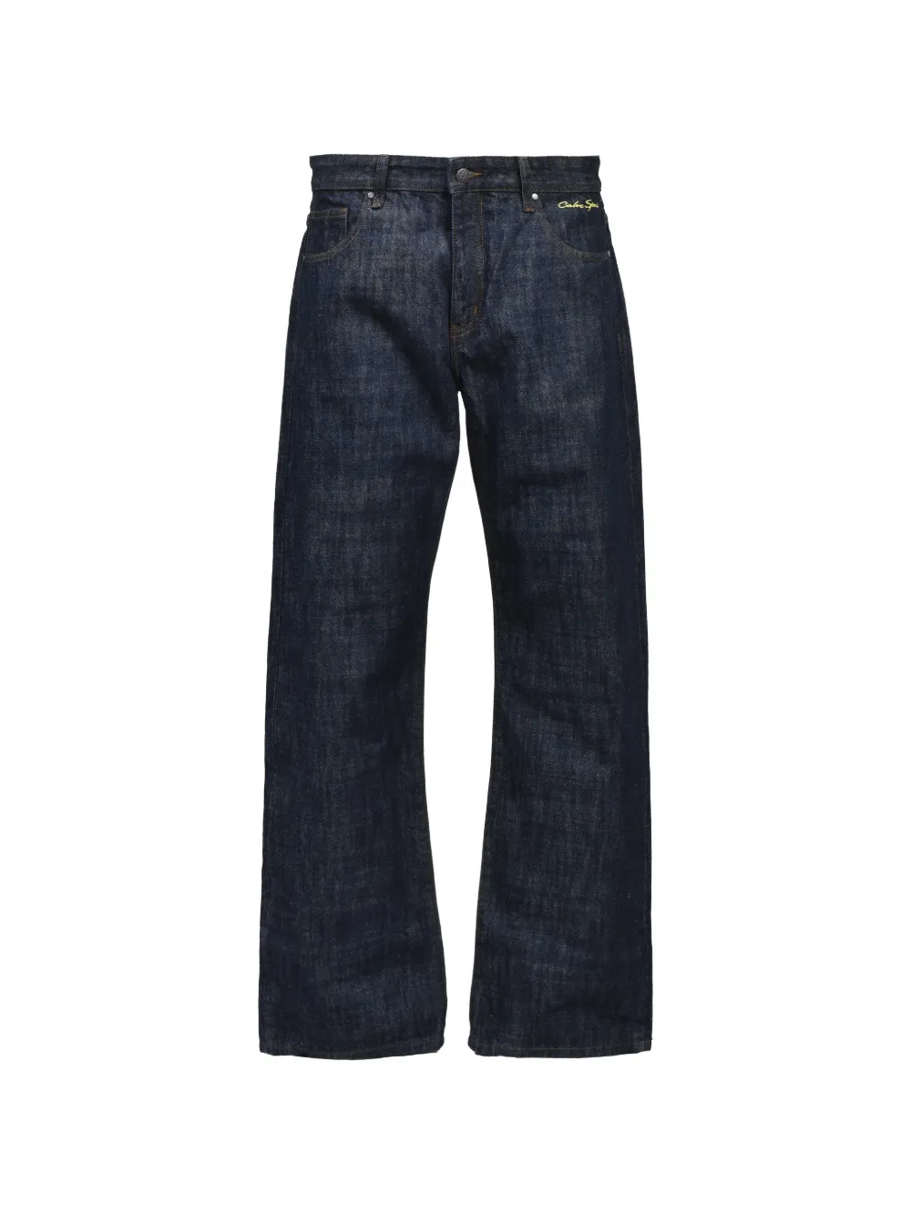 Color Space logo-print straight-fit jeans - Blu