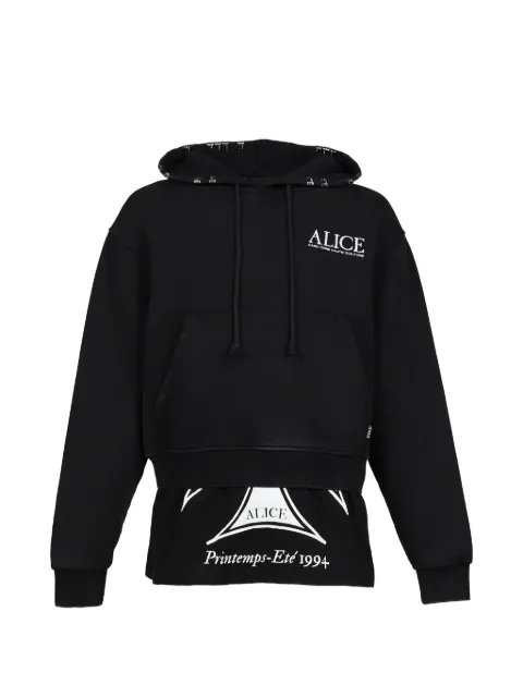 N.HOOLYWOOD layered logo-print hoodie