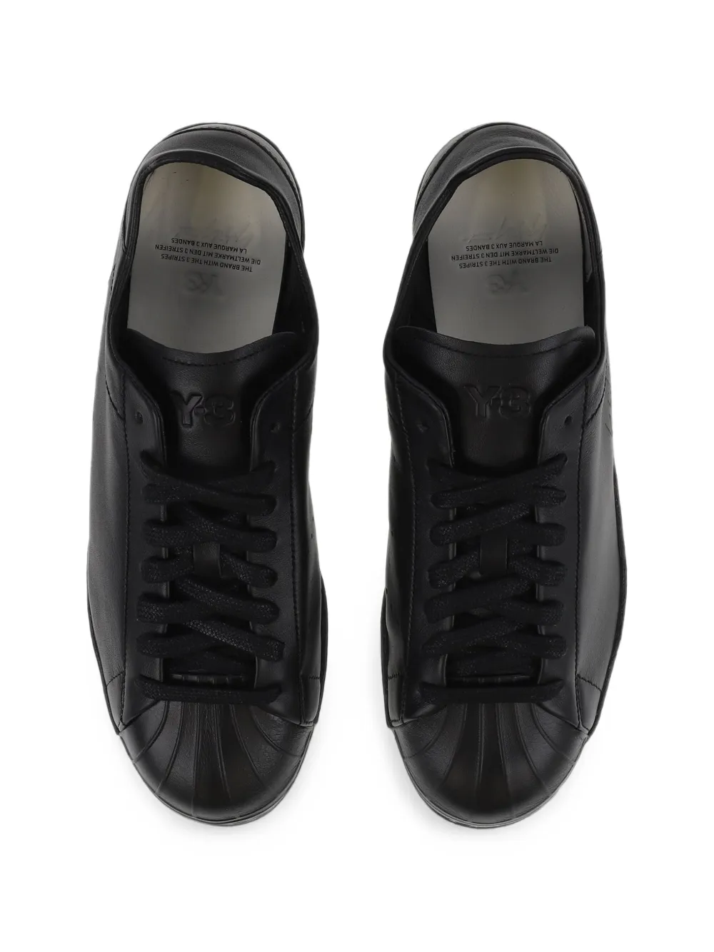 Y-3 Superstar leather sneakers Zwart